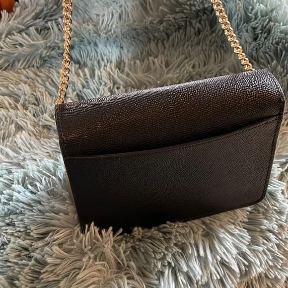 Coach Black Crossbody Bag with Gold Chain - Picture 3 of 9